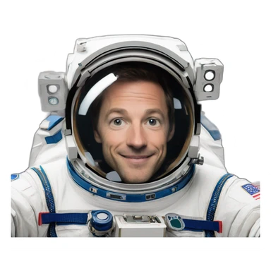 thomas pesquet in space in iss sticker