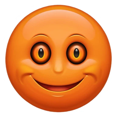 make a blackhole, accretion disk and all, with an orange smiley face, black head, orange ring, orange eyes, orange mouth, no other details sticker