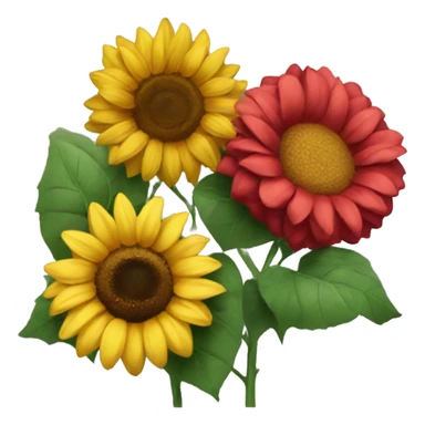 Roses and sunflowers  sticker