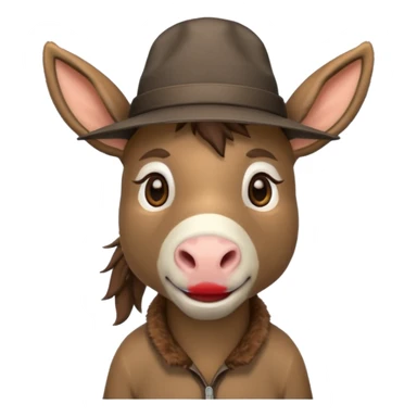 donkey with hat sticker
