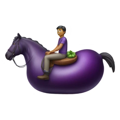 Man riding eggplant  sticker
