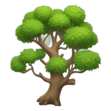 Un chat sur un arbre sticker