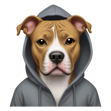 American staffordshire terrier in the hoodie  sticker