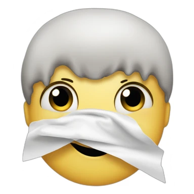 Wipe drool of emoji face sticker