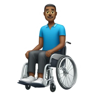 a man in a wheelchair holding a tennis racket sticker