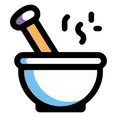 Pharmacist professional with mortar and pestle sticker