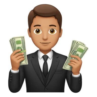 men with money sticker