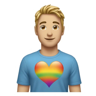 Un coeur arc en ciel sticker