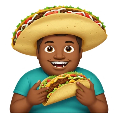 Fat mexican big teeth taco eater sticker
