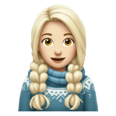 cozy beautiful finnish blond winter girl sticker