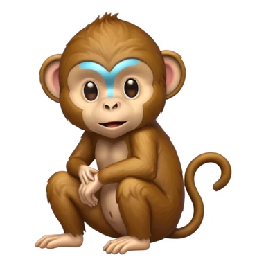 Monkey pooping sticker
