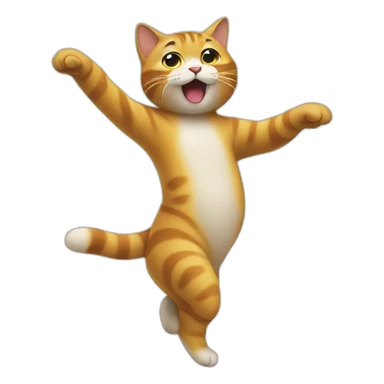 un chat qui fait un dab sticker