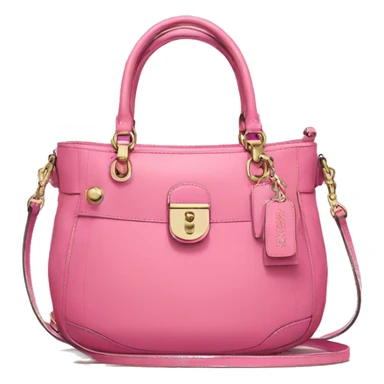 Coach purse in pink sticker