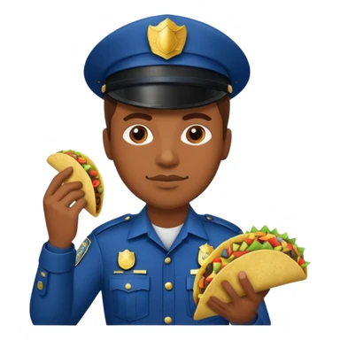 police holding taco sticker