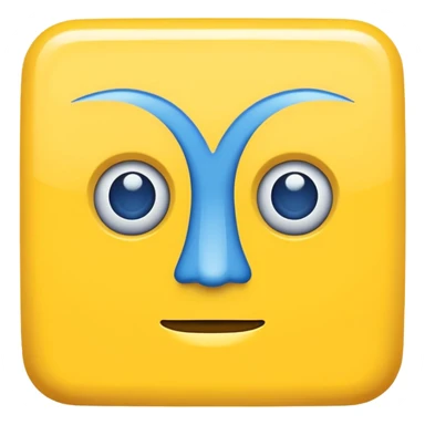 geometery dash square yellow body blue face sticker
