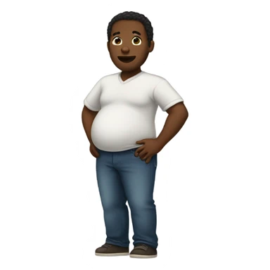Black pregnant man  sticker