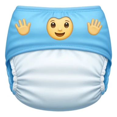 baby diaper blue inside sticker