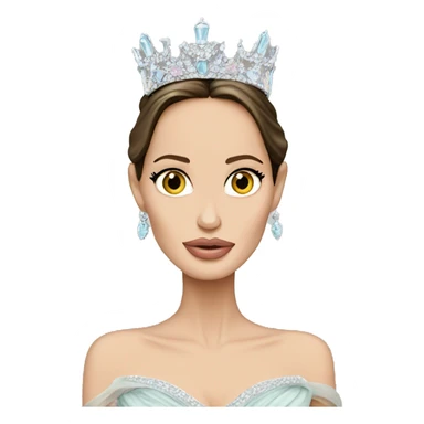 Angelina Jolie wearing a pastel tiara sticker