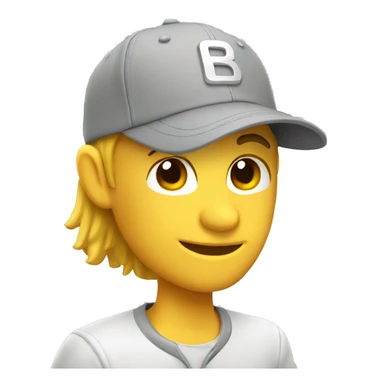 cool Gray Baseball Cap, 3d sticker