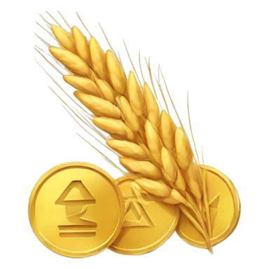 coin with wheat ear sticker