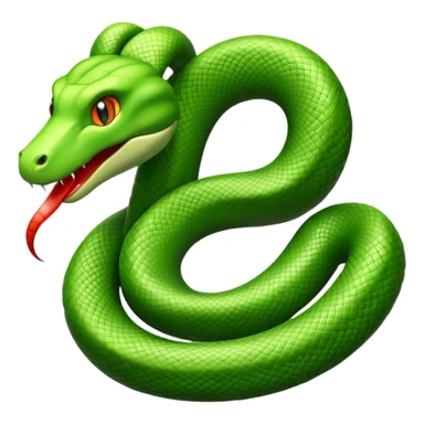 A letter E with a snake twisted around it sticker