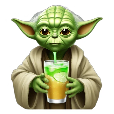 Yoda drink à coca sticker