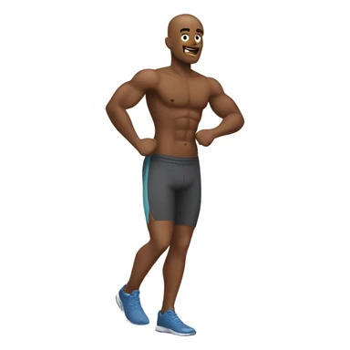workout man with inner thigh excercise sticker