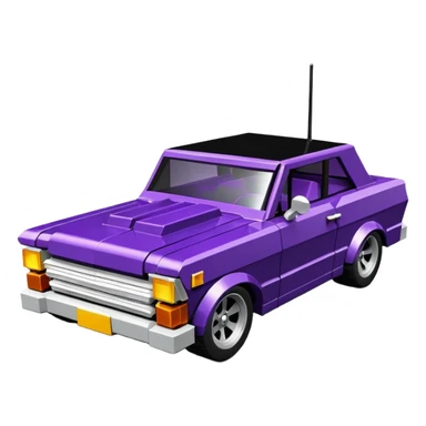 futuristic Jetson’s Lego midnight-dark-purple stealthy black metallic 1965 Chevy Nova SS street rat rod  understated  sticker