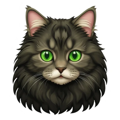 Black Mainecoon cat sticker