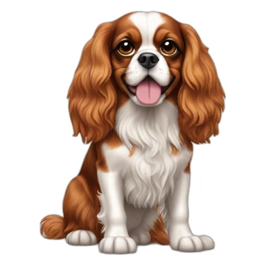 dog Cavalier King Charles Spaniel full height sticker
