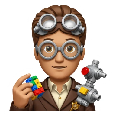 Steampunk Inventor lego sticker