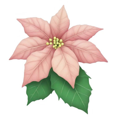 Pastel poinsettia sticker