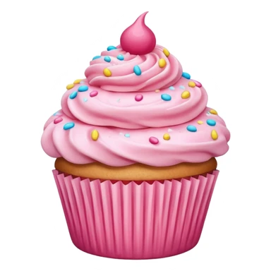 Cupcake with pink icing sticker