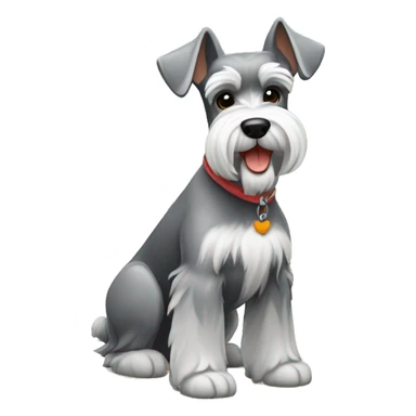 Schnauzer paseando por instituto la Sinia en Parets del Vallès  sticker