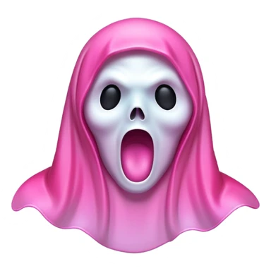 Pink ghostface from Scream movie sticker
