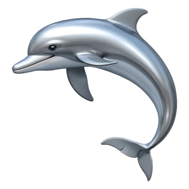 dolphin in y2k and frutiger aero style sticker