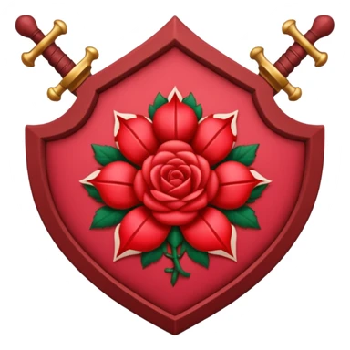 brasão sangrando medieval rosa de sangue vermelha sticker