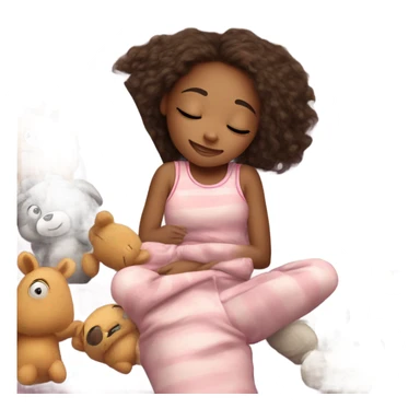 Girl going to sleep sticker