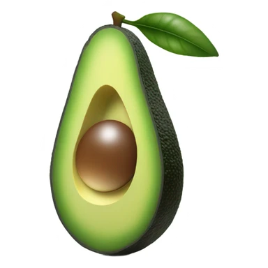 Sliced ​​avocado with a radiant aura. sticker