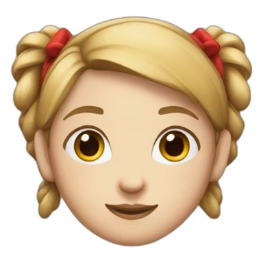A girl with two red ponytails sticker