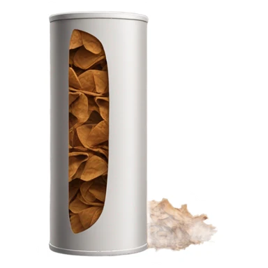 Tobacco flakes in a tube sticker
