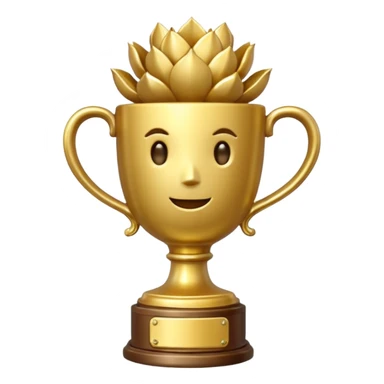 gold cactus cup trophy sticker