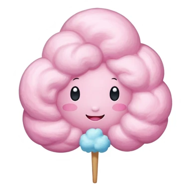Giant cotton candy bigger than a person's head sticker