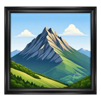 the mountain "Hoher Kasten" in St. Galler Rheintal sticker