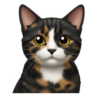 Tortie cat and black cat sticker