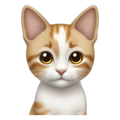 Bébé chat blanc et roux sticker