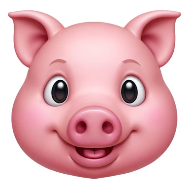 Cinematic Comical Pig Portrait Emoji, Head tilted dramatically with an exaggeratedly amused expression, featuring a striking rosy-pink hide with a playful snout and wide, expressive eyes filled with playful disbelief, Simplified yet hilariously expressive features, highly detailed, glowing with a slightly sassy glow, high shine, dramatic yet playful, stylized with an air of cheeky mischief, bright and endearing, soft glowing outline, capturing the essence of a spirited and over-the-top pig, so meme-worthy it feels like it could oink its way into internet fame instantly! sticker