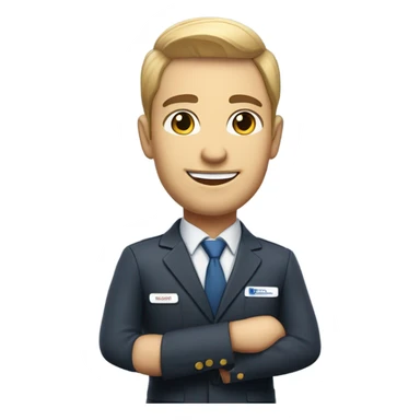 Male Flight Attendant sticker