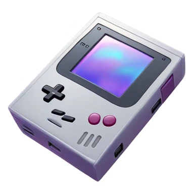 Iridescent Gameboy playing Kirby sticker