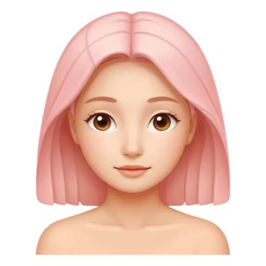 Minimal skincare emoji of a calm glowing face, soft blush tones, healthy radiant skin, minimalist style, gentle gradient, wellness aesthetic, no strong outlines, spa-inspired emoji. sticker